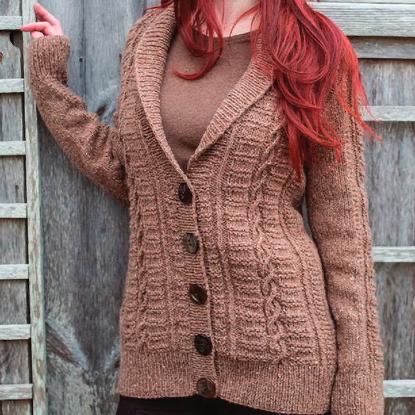 Вязание жакета с шалевым воротником Flaherty от Norah Gaughan