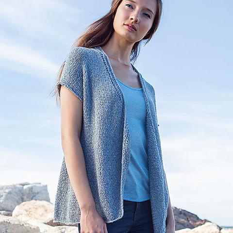 Вязание летнего кардигана спицами Calpe от Norah Gaughan