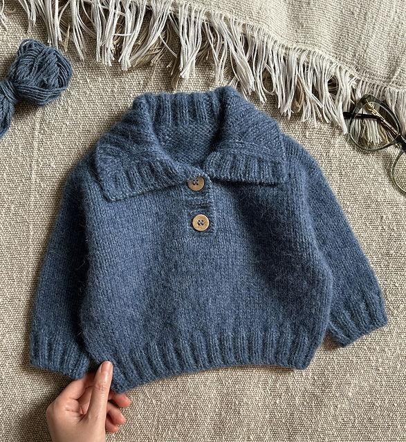 Поло свитер спицами