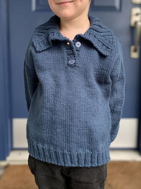 Пуловер для малышей спицами