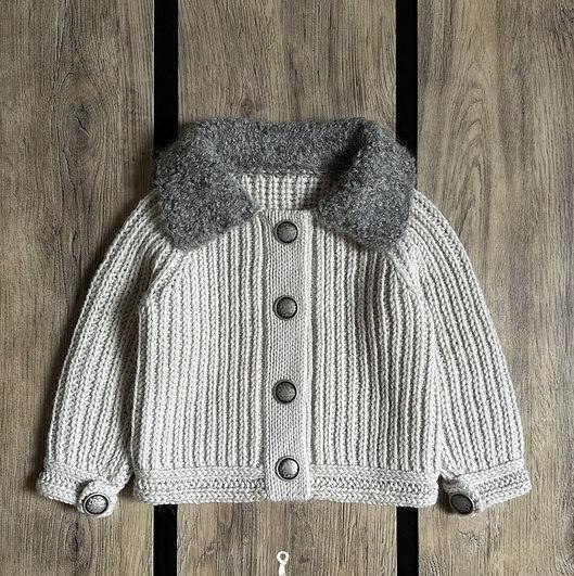 Вязаный спицами жакет для малышей Zen