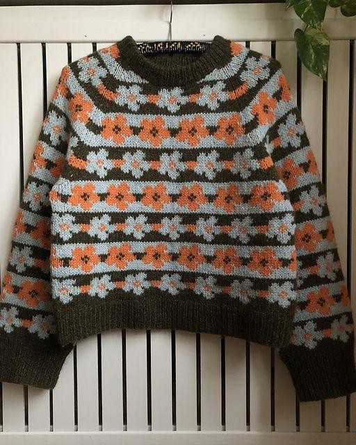 Свитер с описанием и схемой