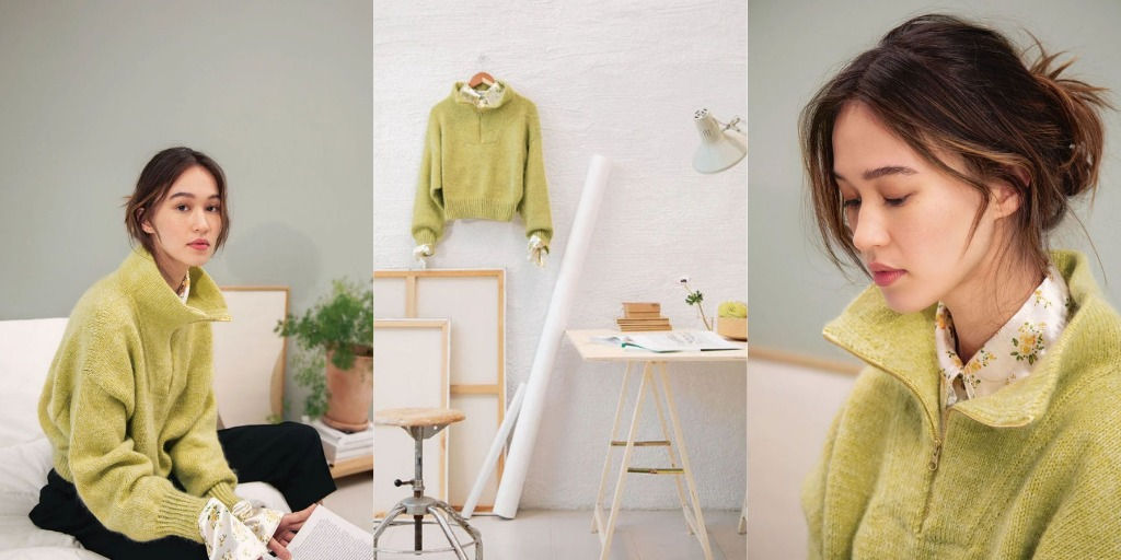 Свитер с воротником на молнии Gia Zipper