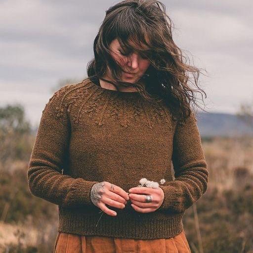 Джемпер с фактурной круглой кокеткой Frostberry