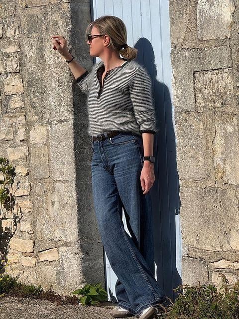 Пуловер поло с описанием