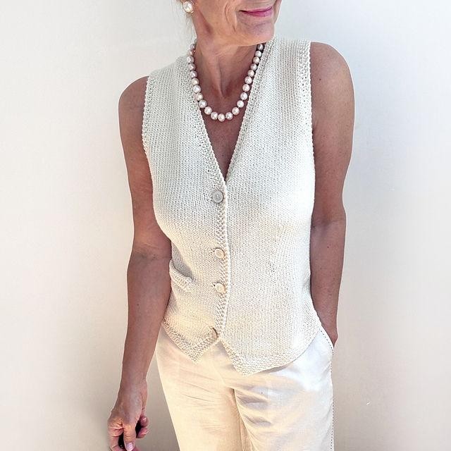 Модный жилет вязаный спицами без швов Tailored Vest