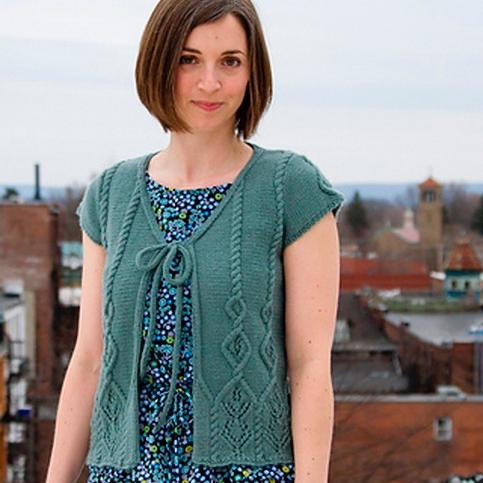 Вязание кардигана с коротким рукавом Made to border