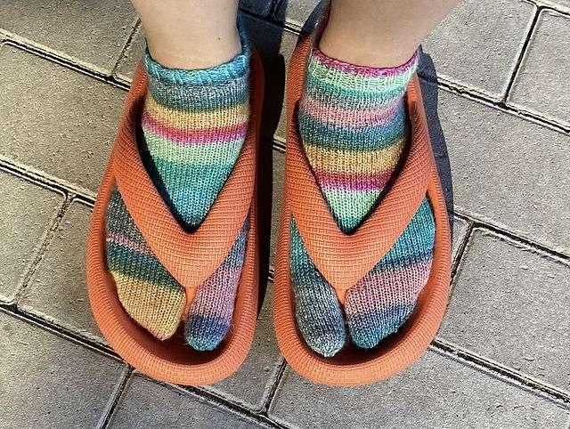 Носки таби спицами своими руками