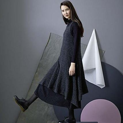 Платье-туника спицами 255-27 Lang Yarns Lusso