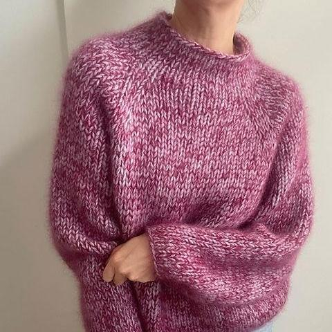 Свитер реглан Peppa вязаный спицами из толстой пряжи