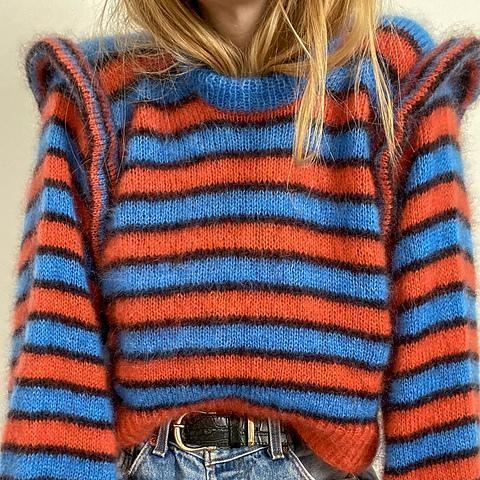 Пуловер в полоску Sofia Sweater, вязаный без швов