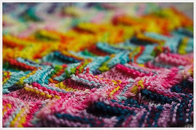 Разноцветный шарф своими руками