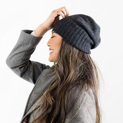 Вязаная спицами кашемировая шапка Seattle Beanie