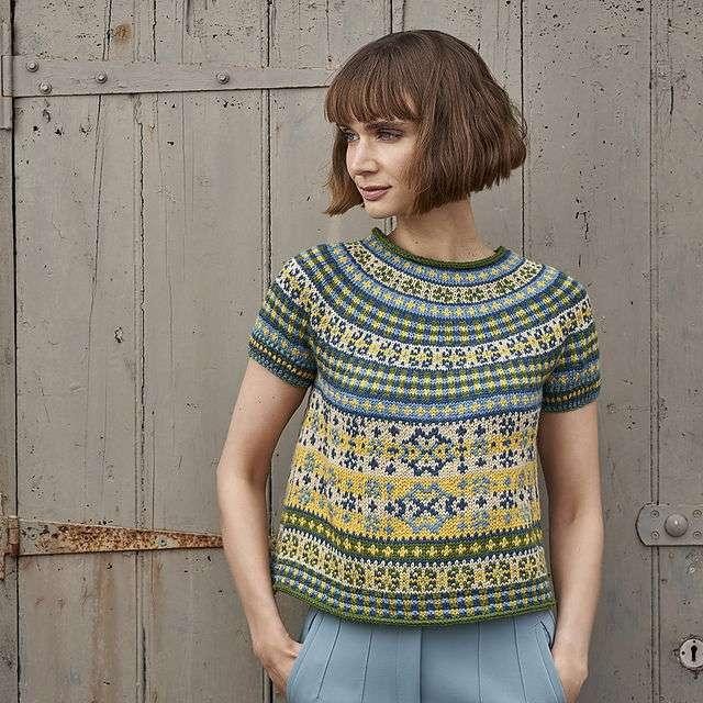 Красивый топ Tyntesfield, вязаный жаккардом