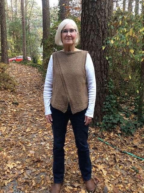 Как вязать жилет с асимметричной полочкой