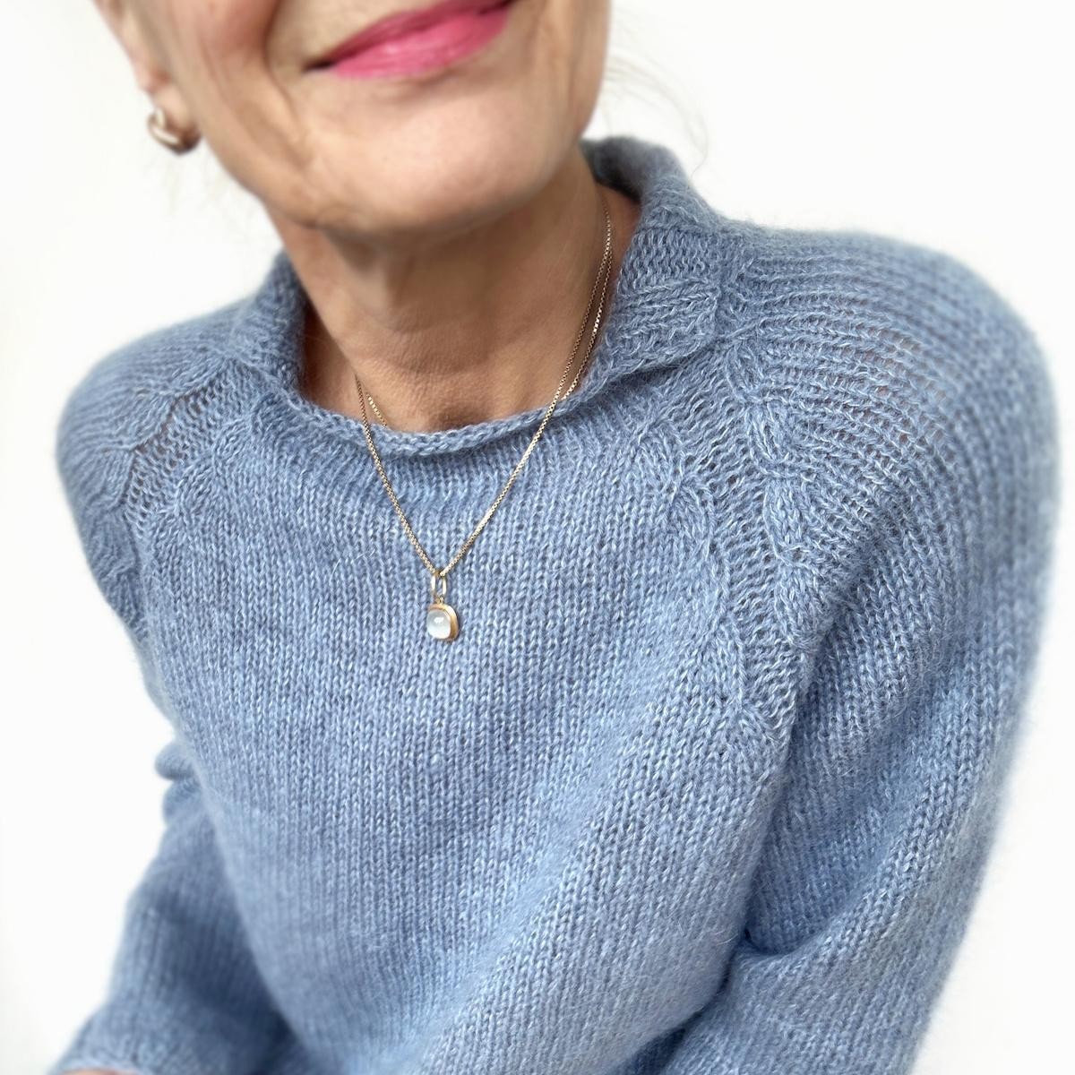 Пуловер свободного кроя спицами