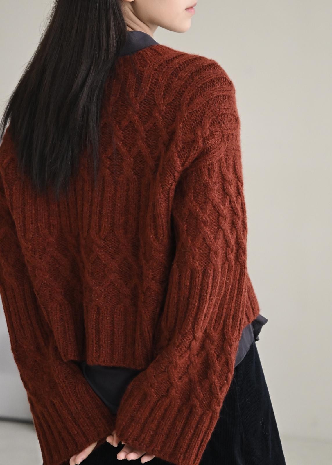 Пуловер с косами спицами с описанием