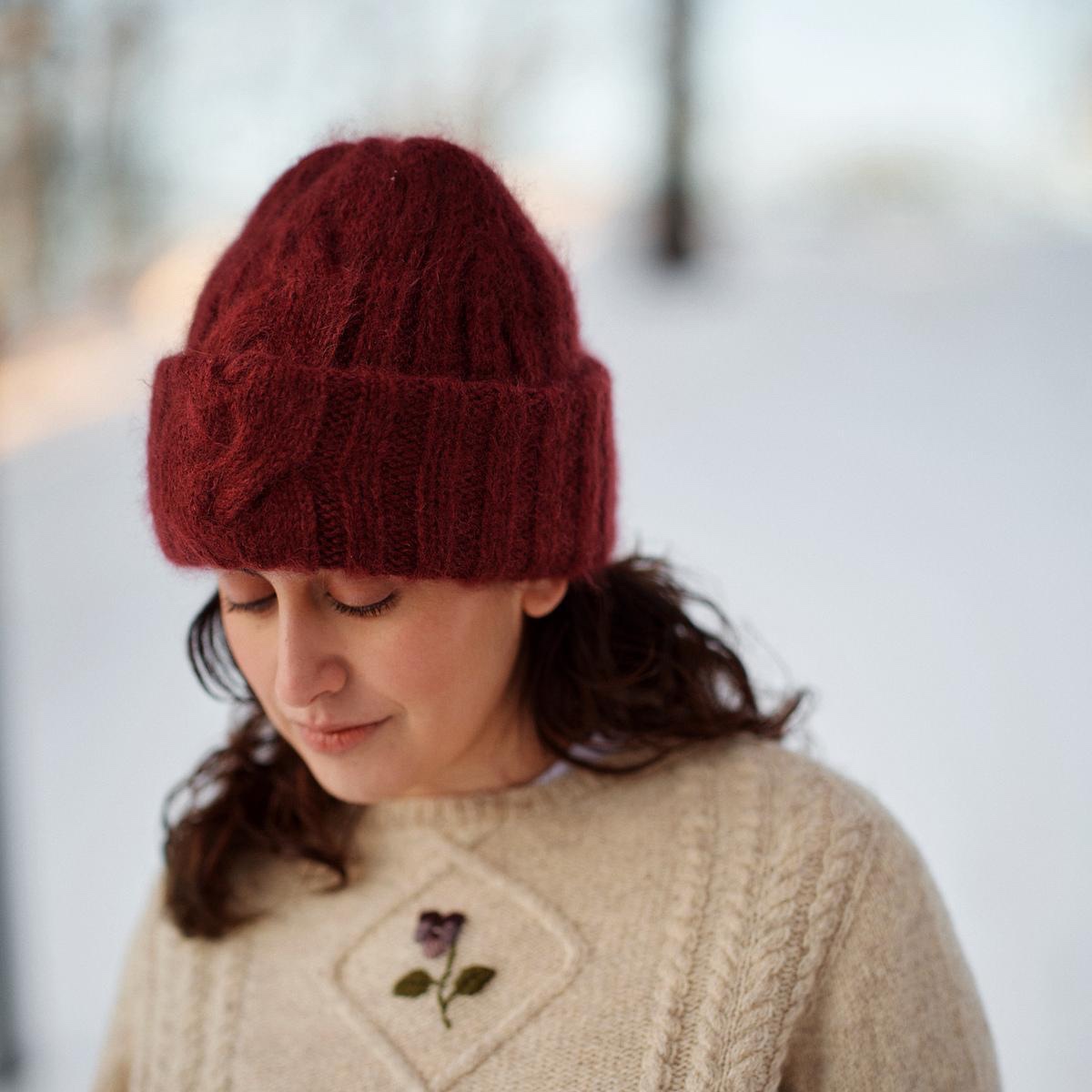 Шапка спицами от макушки