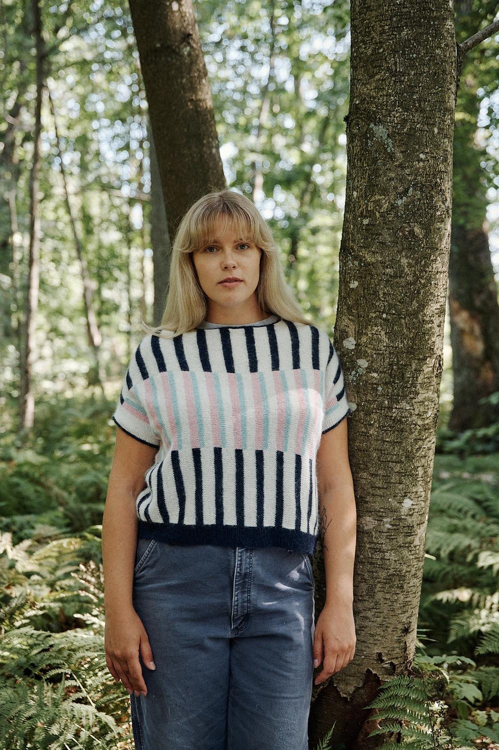 Топ лицевой гладью спицами