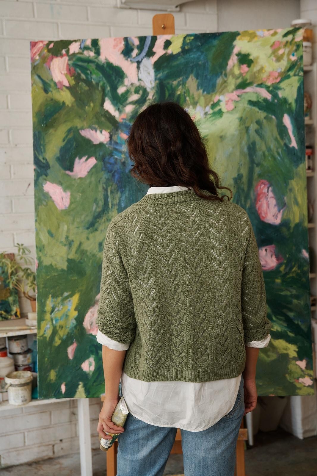 Кардиган прямого кроя спицами