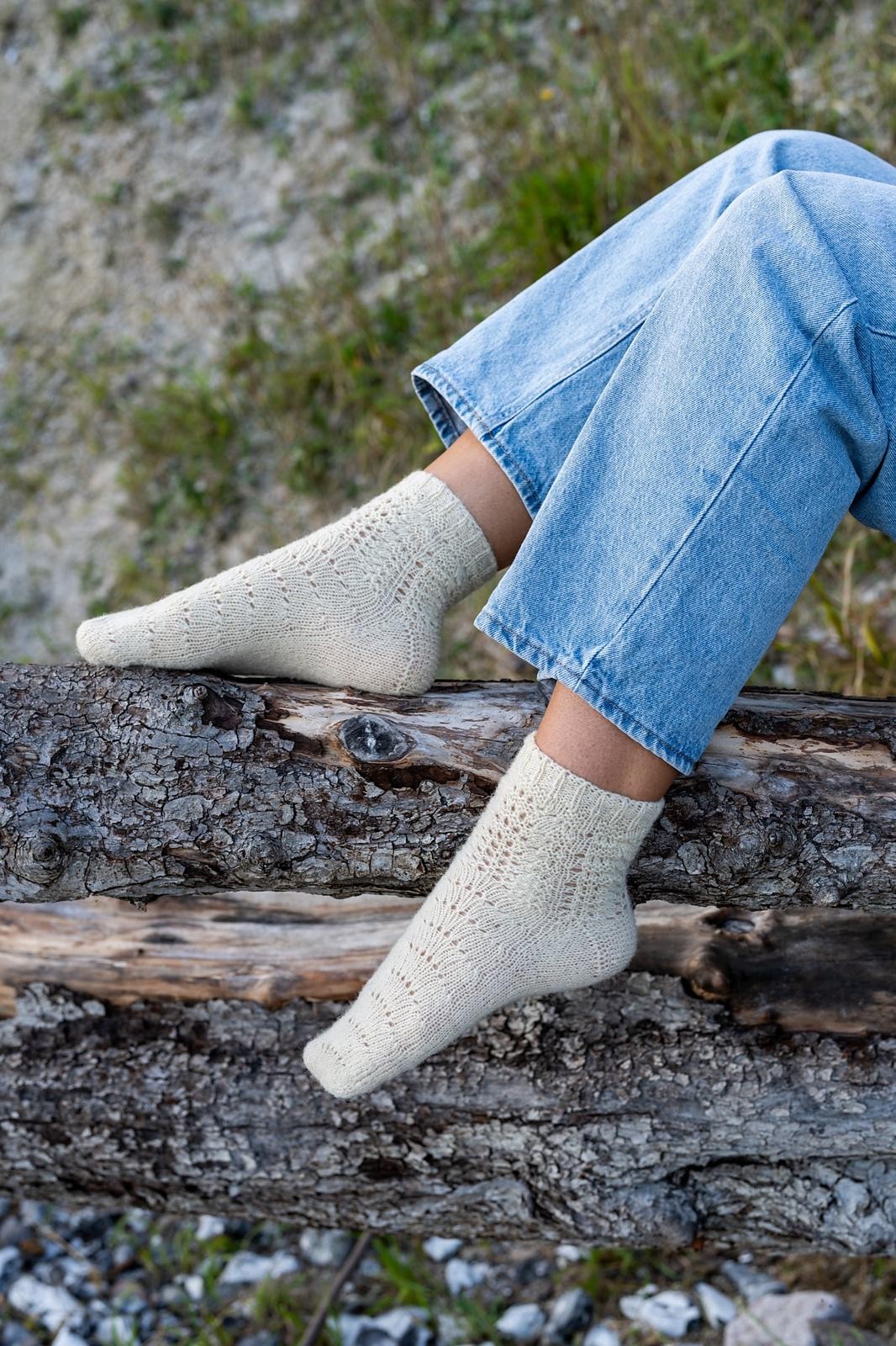 Носки спицами от мыска