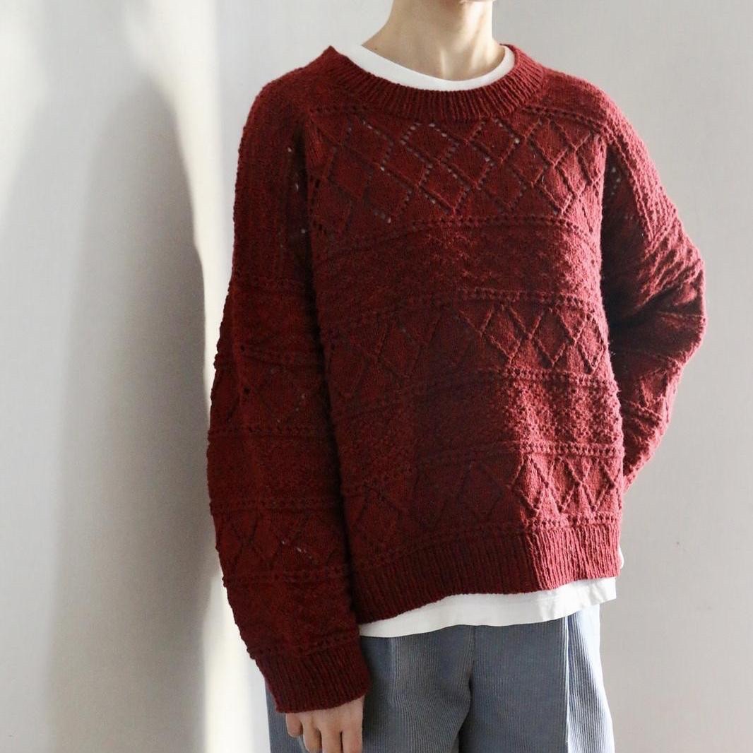 Пуловер с текстурными узорами спицами Archway