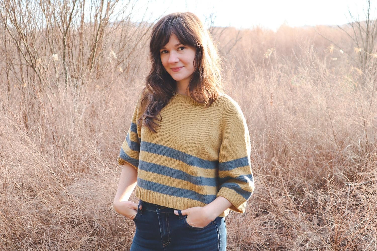 Простой пуловер для начинающих спицами