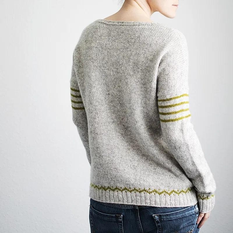 Пуловер с длинными рукавами с полосками 