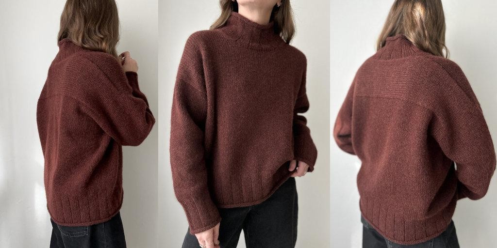 Свитер спицами описание вязания сверху