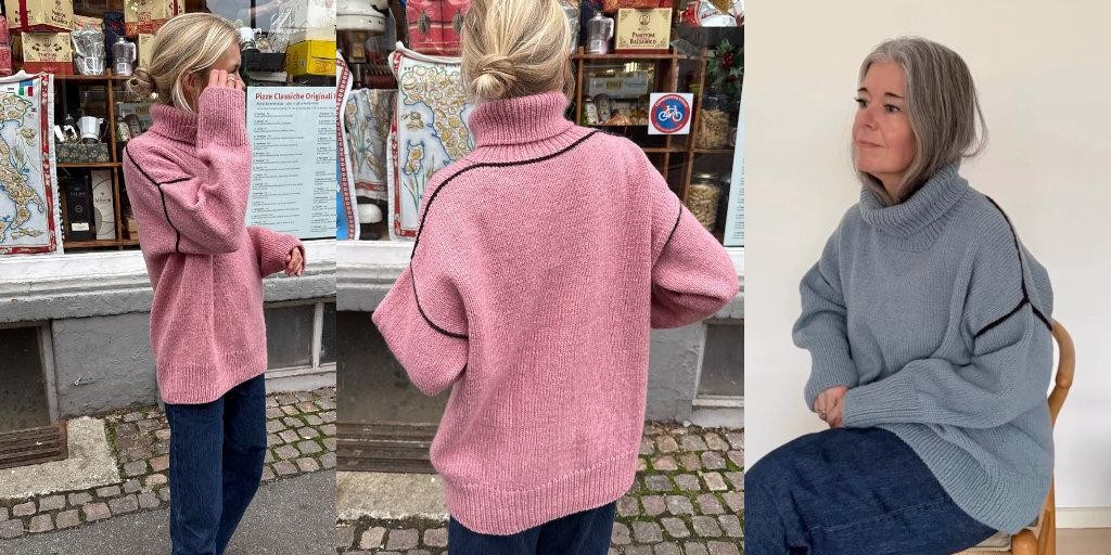 Свитер оверсайз вязаный спицами сверху вниз с описанием