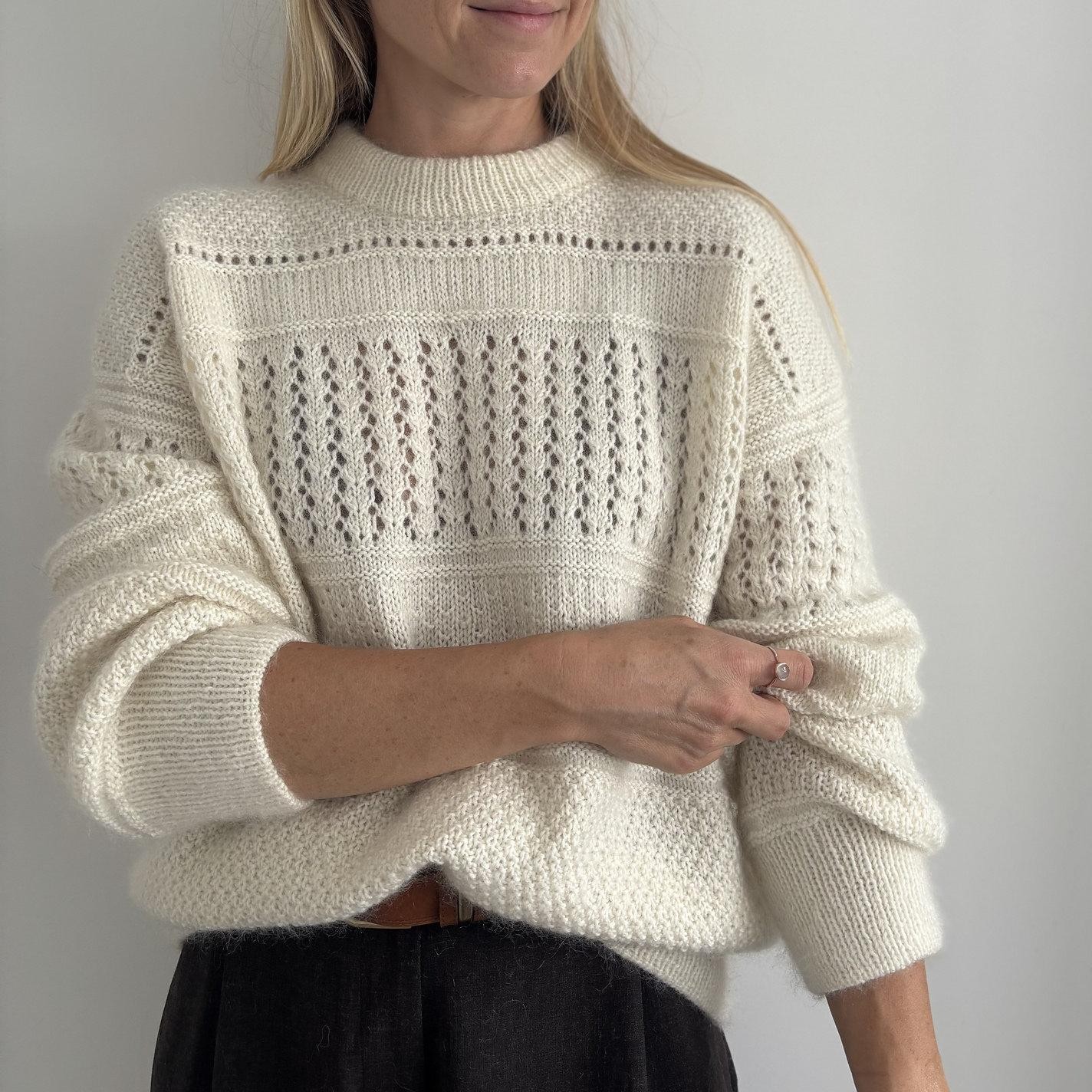 Текстурный свитер с японским плечом Maude Sweater из пряжи с кашемиром
