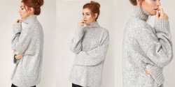 Женский свитер спицами новая модель
