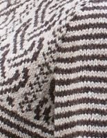 Пуловер спицами жаккардовый узор увеличение