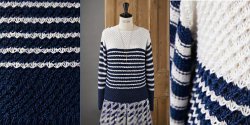 Пуловер в морском стиле, The Knitter, 116/2017