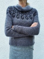 Мохеровый свитер с жаккардовым узором