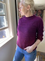 Градиентный пуловер спицами