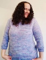 Градиентный пуловер спицами