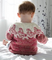 Жаккардовый пуловер для девочки