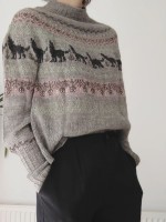 Жаккардовый пуловер с волками