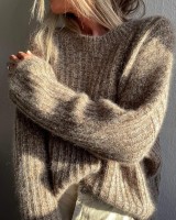 Женский пуловер оверсайз спицами