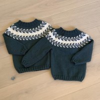 Детский пуловер с круглой кокеткой