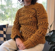 Пуловер крючком женский
