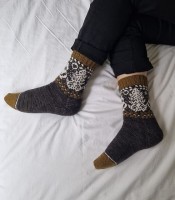Жаккардовые носки с гномами