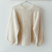 Мохеровый пуловер с рукавами баллон