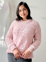 Вязаный пуловер с японским плечом