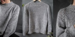Вязаный свитер реглан спицами