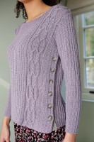 Пуловер  с застежками в боковых швах