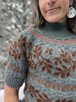 Жаккардовый пуловер с мотивами Листья