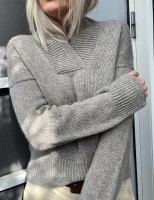 Стильный пуловер спицами, описание