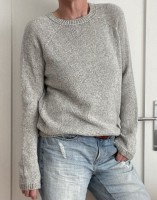 Базовый пуловер реглан спицами